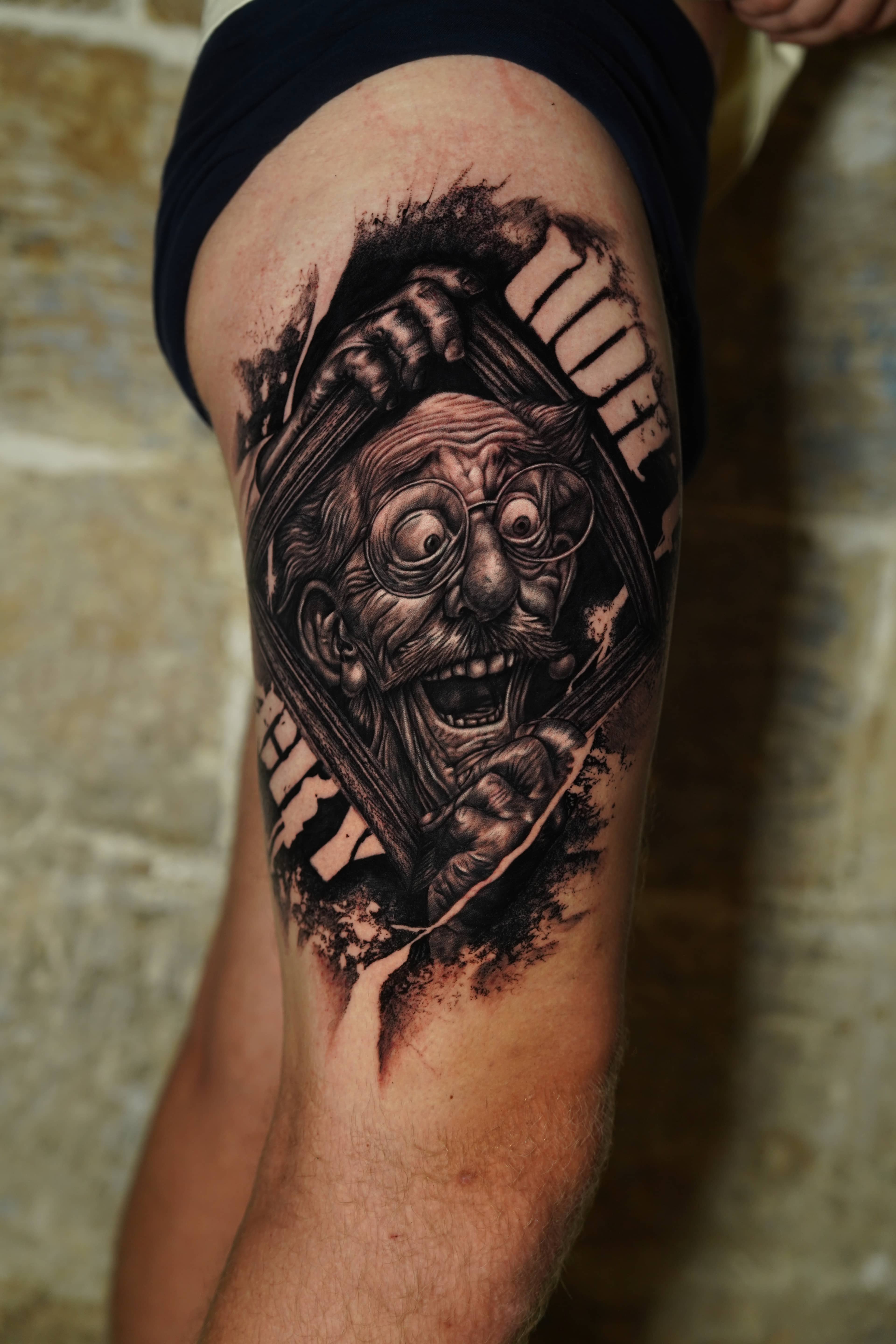Blackwork tattoo detail